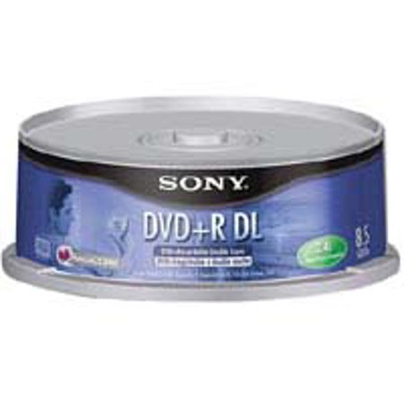 Sony 10DPR85LS1 2.4x 8.5GB DVD+R Writable Disc, 10-Pack