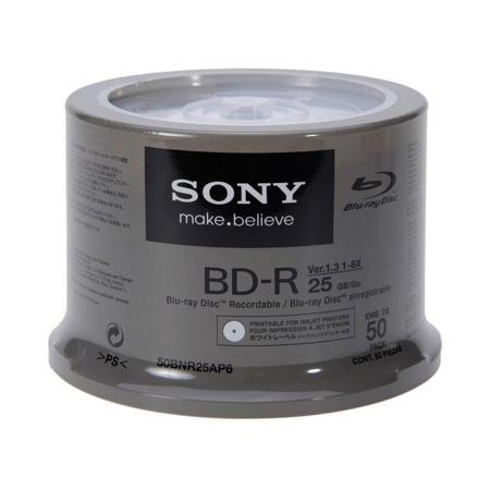 Sony BNR-25R3H Blu-ray BD-R Recordable Disc Media