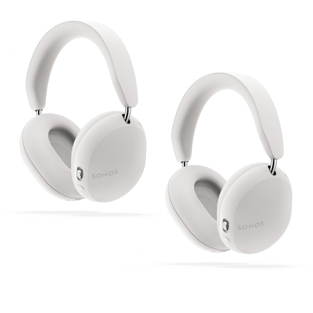 Sonos Ace Wireless Active Noise Canceling Over-Ear Headphones, Soft White, 2-Pack