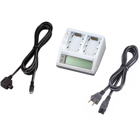 Sony AC-VQP10 AC Power Adapter / Dual Quick Charger with Display, for P Series Lithium-Ion Batteries