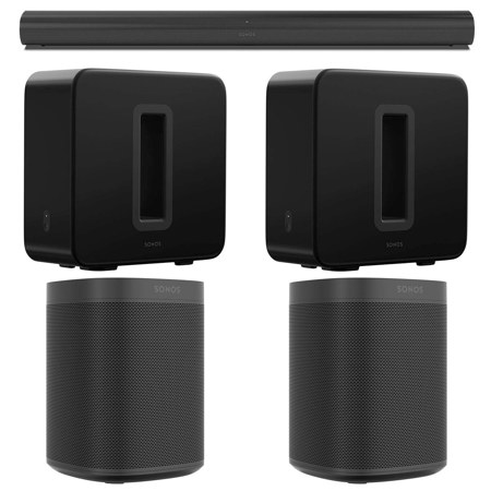 Sonos Arc Premium Smart Soundbar,Black W/2x SUB Gen 3 Subwoofer/2x Smart Speaker