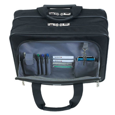 Solo Bags Solo B100-4 15.6" Rolling Laptop Case, Black