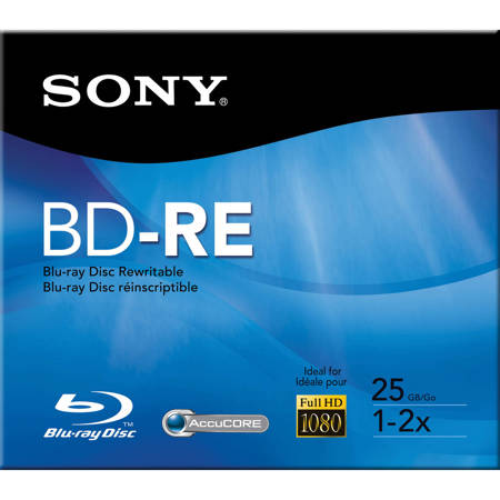 Sony BNE-25RH Blu-ray 25 GB Rewritable Disc Media, Single Disc. 2X Speed