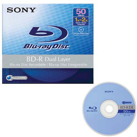 Sony Blu-ray 50GB BD-R Dual Layer Recordable Disc