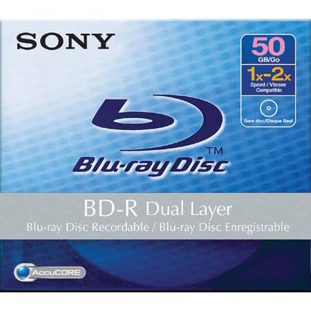 Sony Blu-ray 50GB BD-R Dual Layer Recordable Disc