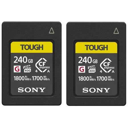 Sony CEA-G Series TOUGH CFexpress Type-A Memory Card 2-Pack 240GB