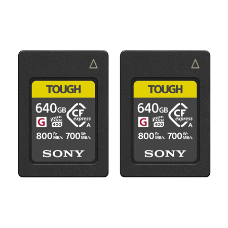 Sony CEA-G Series TOUGH 640GB CFexpress Type-A Memory Card, 2-Pack
