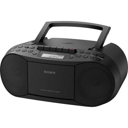 Sony CFD-S70 2 Channel CD and Cassette Boombox with Radio, Black