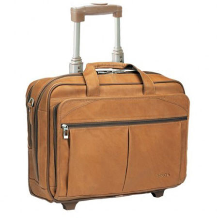 Solo D529-1 15.6" Rolling Laptop Case, Tan