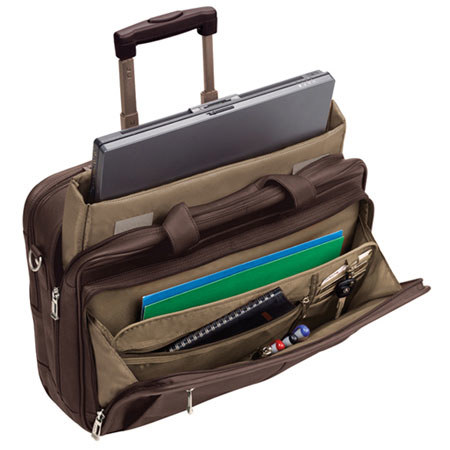 Solo D529-3 15.6" Rolling Laptop Case, Espresso