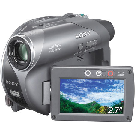 Sony DCR-DVD205 Handycam DVD Camcorder, 12x Optical, 800x Digital Zoom, Carl Zeiss Lens, 2.7" Wide Touch panel LCD Screen