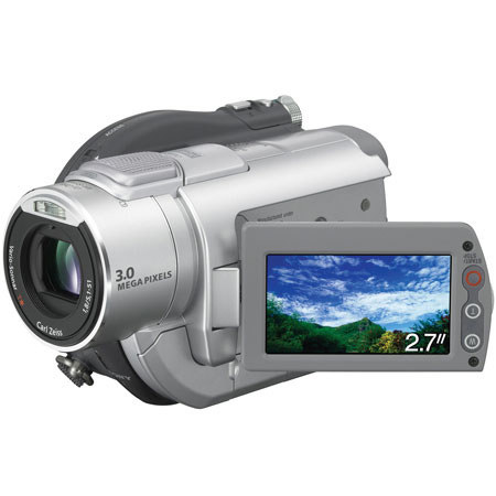 Sony DCR-DVD405 Handycam DVD Camcorder, 3.3 Megapixel (Stills) Advanced HAD CCD Imager, 10x Optical, 120x Digital Zoom, Carl Zeiss Pro Sonnar Lens, 2.7" Wide Touch panel LCD Screen, Dolby Digital 5.1ch Recording