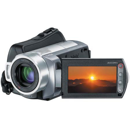 Sony DCR-SR220 60GB HDD Handycam Camcorder, Carl Zeiss Vario-Tessar Lens, 15x Optical/180x Digital Zoom Lens, 2.7" Touch Panel SwivelScreen LCD
