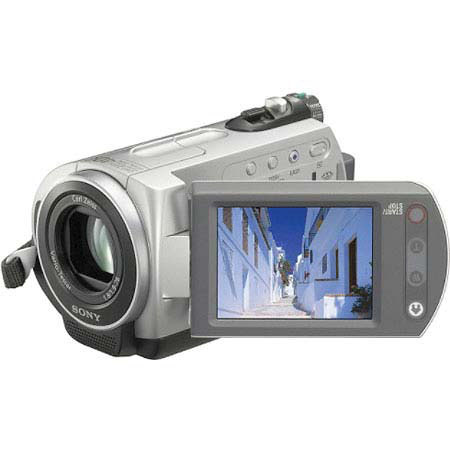 Sony DCR-SR42 30GB HDD Handycam Camcorder, 1/6" Advanced HAD CCD Image Sensor, Carl Zeiss Vario-Tessar Lens, 40x Optical/2000x Digital Zoom Lens, 2.5" Touch Panel SwivelScreen LCD
