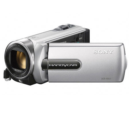 Sony DCR-SX21E Standard Definition Memory Stick Camcorder, Silver