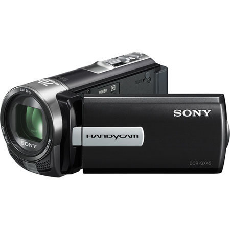 Sony DCR-SX45/B SD Memory Card Camcorder BLACK BUNDLE