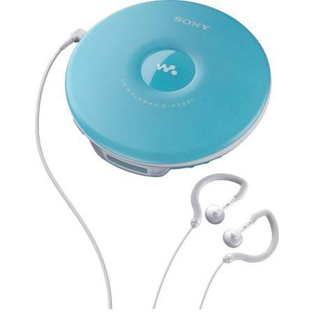 Sony D-EJ001 CD Walkman, Portable CD Player with Clip Style Headphones, White.