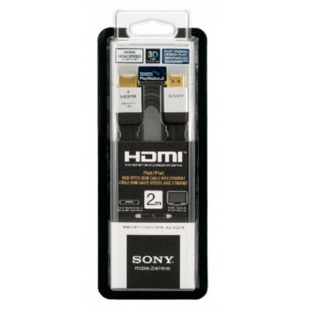 Sony DLC-HE20HF Flat High Speed HDMI Cable, 6' 4 inch