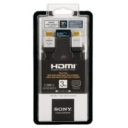 Sony DLC-HE30HF Flat High Speed HDMI Cable, 9' 9 inch