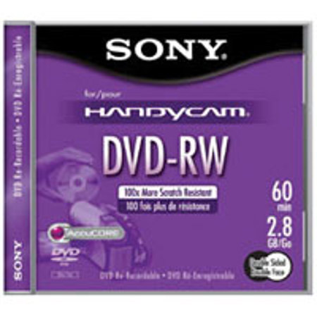 Sony Double Sided 8cm DVD-RW Rewriteable Camcorder Media. #DMW60DSL2H
