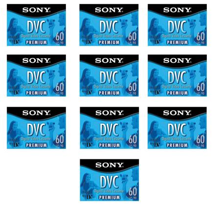 Sony DVM-60PR 60 Minutes Premium Mini DV Video Tape Cassette - 10 Pack