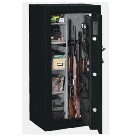 Stack-On 24 Gun Safe with Electronic Lock and Door Storage, Matte Black