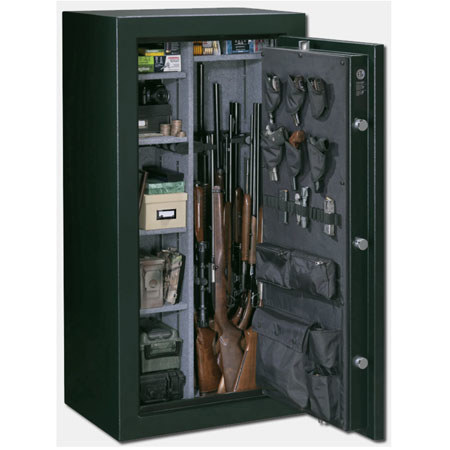Stack-On 24 Gun Safe with Electronic Lock and Door Storage, Matte Hunter Green