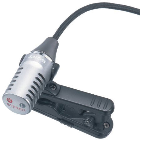 Sony ECM-cs10 Omni Diretnal Stereo Lavalier Microphone