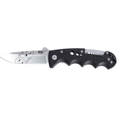 SOG Kilowatt 3.4" Clip Point Folding Knife, Satin