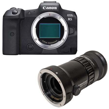 Lynred USA AstroScope Night Vision Gen 3 Module, Variable Gain, White Phosphor, with Canon EOS R5 Mirrorless Camera