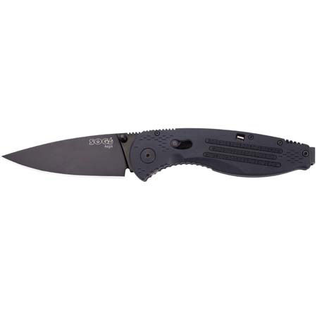 SOG Aegis, Folding Knife 3.5in Black Nitride, Tini