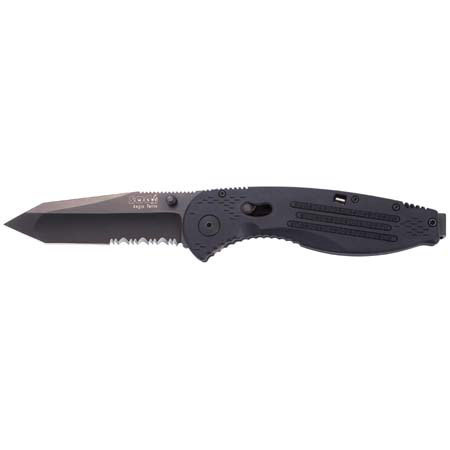SOG Aegis Tanto, Folding Knife 3.5in Black Nitride Tini