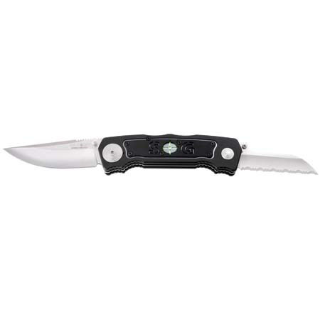 SOG Bi-Polar, Folding Knife 3in Satin Steel Blade