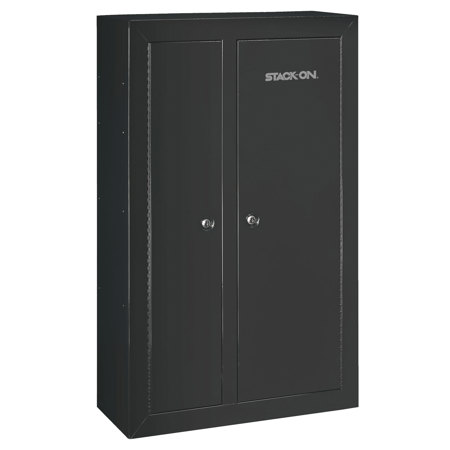 Stack-On 10 Gun Double-Door Steel Security Cabinet, Black