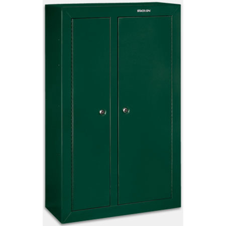 Stack-On 10 Gun Double-Door Steel Security Cabinet, Hunter Green