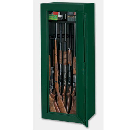 Stack-On 14 Gun Steel Security Cabinet with Removable Shelf, Hunter Green