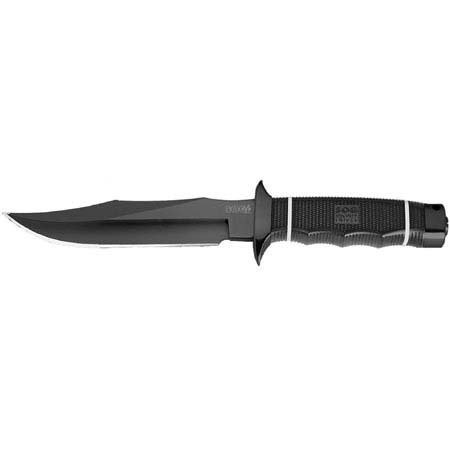 SOG Tech Bowie, Fixed Blade Knife with 6.4" Black Titanium Nitride, TiNi #S10B
