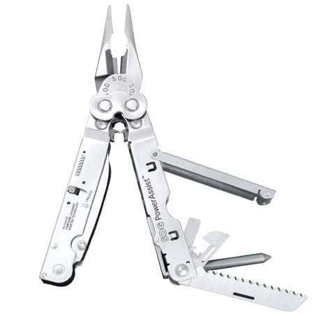 SOG PowerAssist EOD Multi-Tool with V-Cutter, Stainless Steel