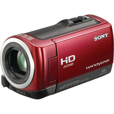 Sony HDR-CX100/R 8GB HD Memorystick Camcorder, Red