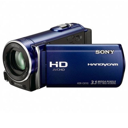 Sony HDRCX110 HD Handycam Camcorder, 2.7in LCD, Blue