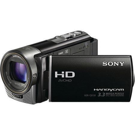 Sony HDR-CX130/B HD Memory Card Camcorder Black Bundle