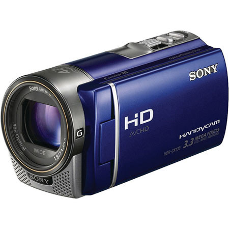 Sony HDR-CX130/L Full HD Memory Card Camcorder, Blue