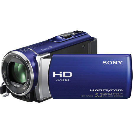 Sony HDR-CX210 HD 8GB Flash Memory Camcorder, Blue