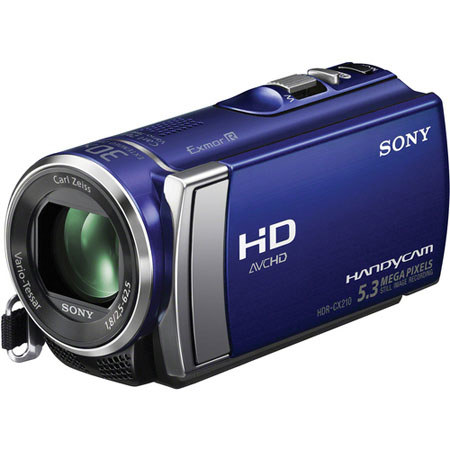 Sony HDR-CX210 HD 8GB Flash Memory Camcorder, Blue