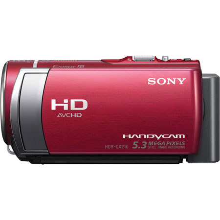 Sony HDR-CX210 HD 8GB Flash Memory Camcorder, Red