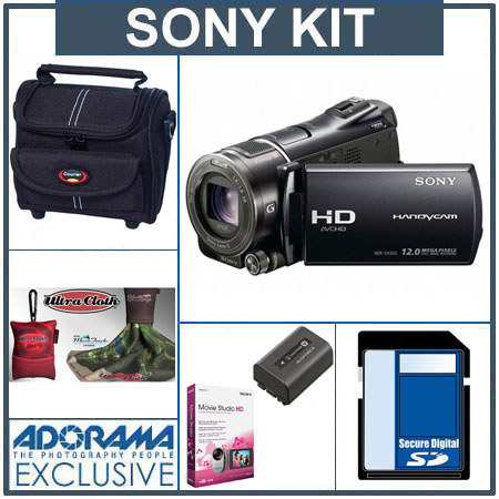 Sony HDRCX550V 64GB Camcorder Kit, Black, 8GB SD