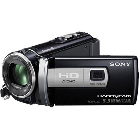 Sony HDR-PJ200 HD Camcorder / Projector, Black, Bundle with Accessories