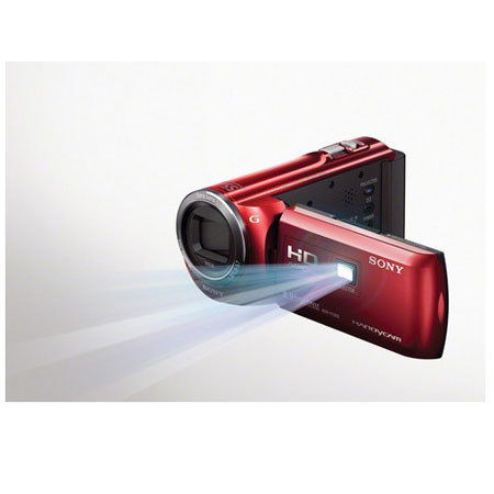 Sony 16GB HDR-PJ380 Handycam Camcorder with Projector, Red