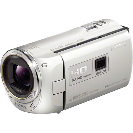 Sony 16GB HDR-PJ380 Handycam Camcorder with Projector, White