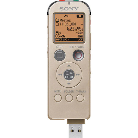 Sony ICD-UX523 Digital Voice Recorder, Gold